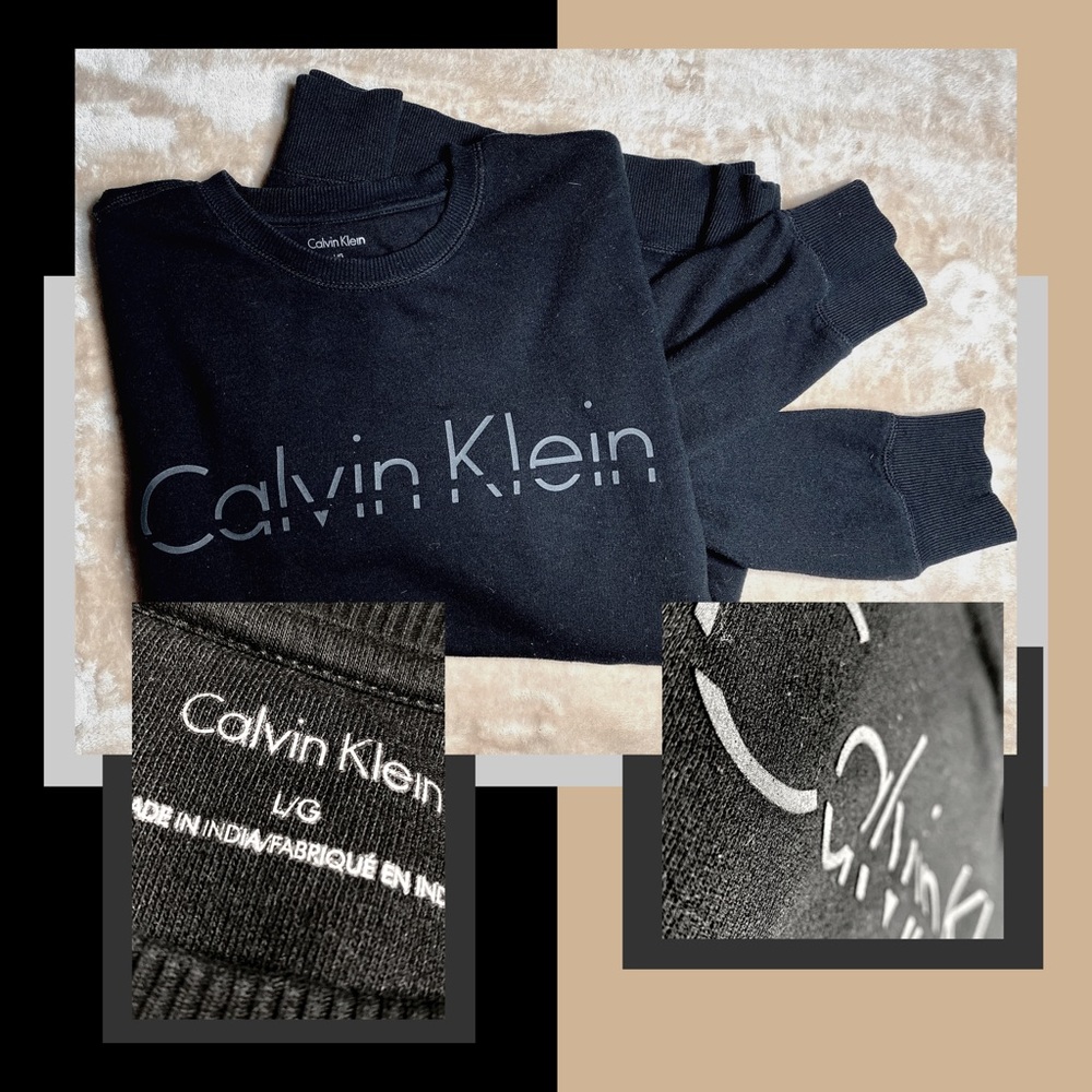 Calvin Klein Black Logo Crewneck (Large)